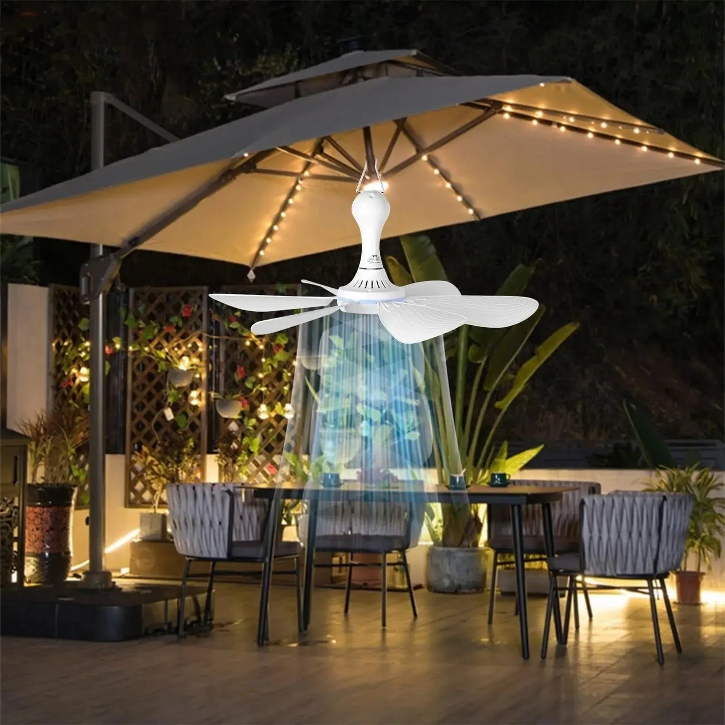 USB-betriebener 6-Blatt-Deckenventilator mit Fernbedienung – Leiser Hängev fan für Camping & Schlafzimmer | Karnz