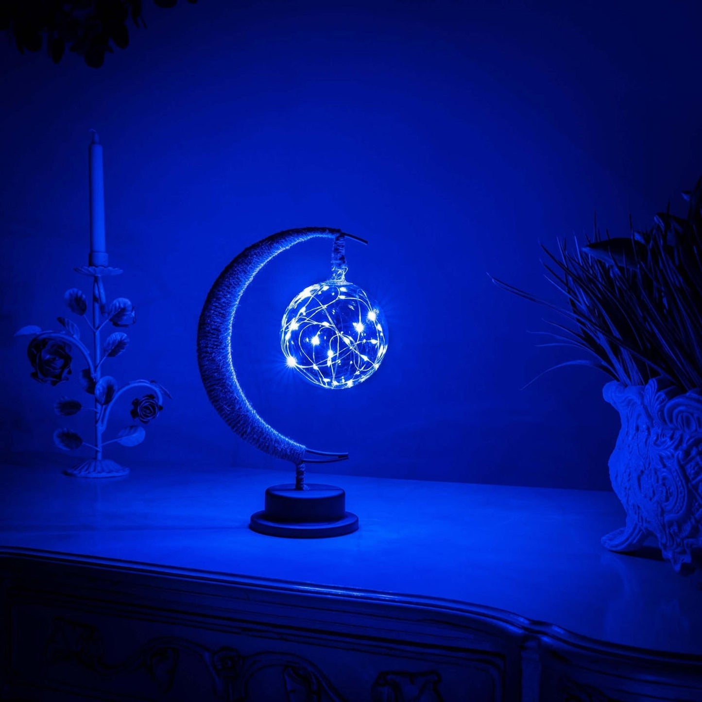 LED-Mondlampe, dekorative Tischleuchte fürs Schlafzimmer
