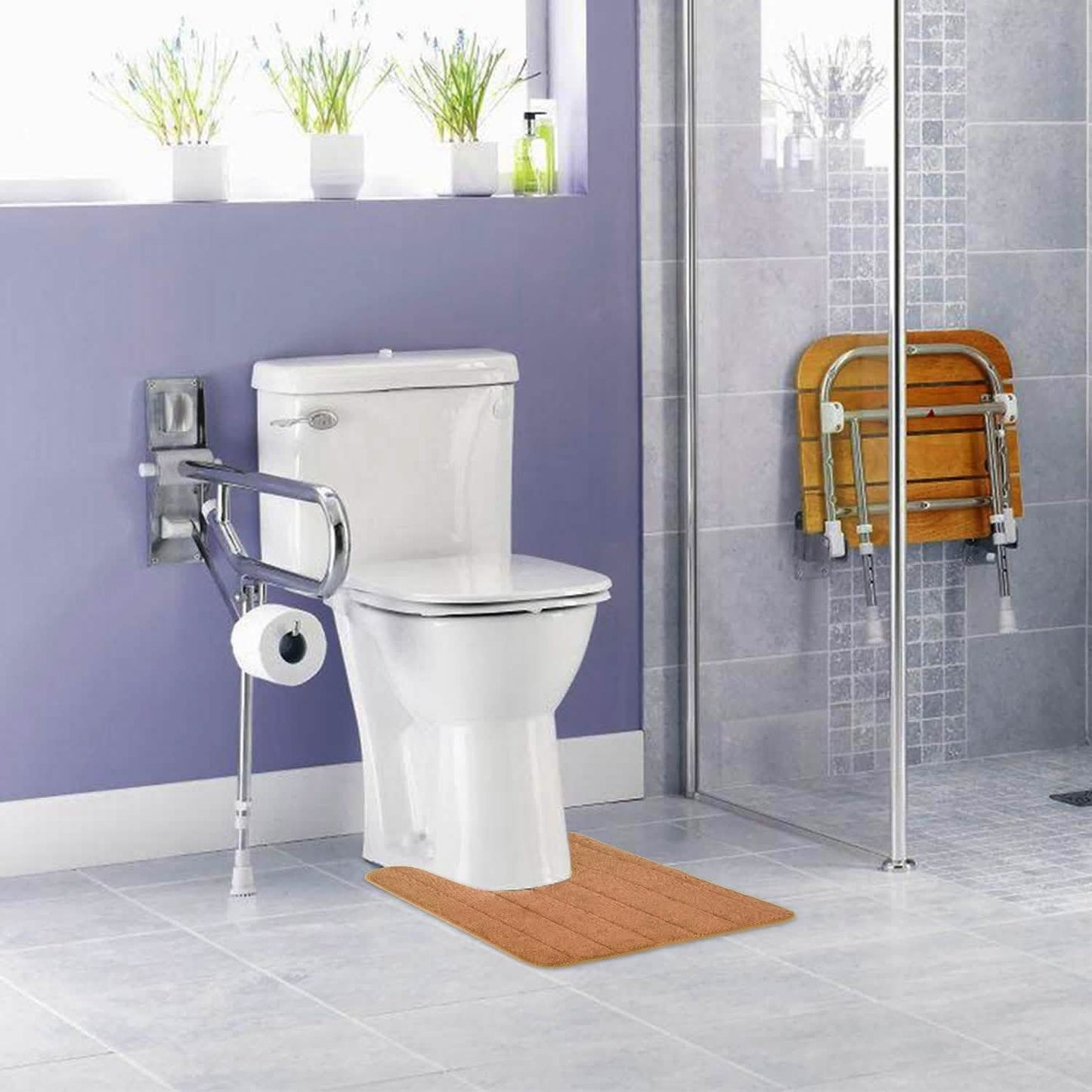 U-förmige, rutschfeste Toilettenmatte