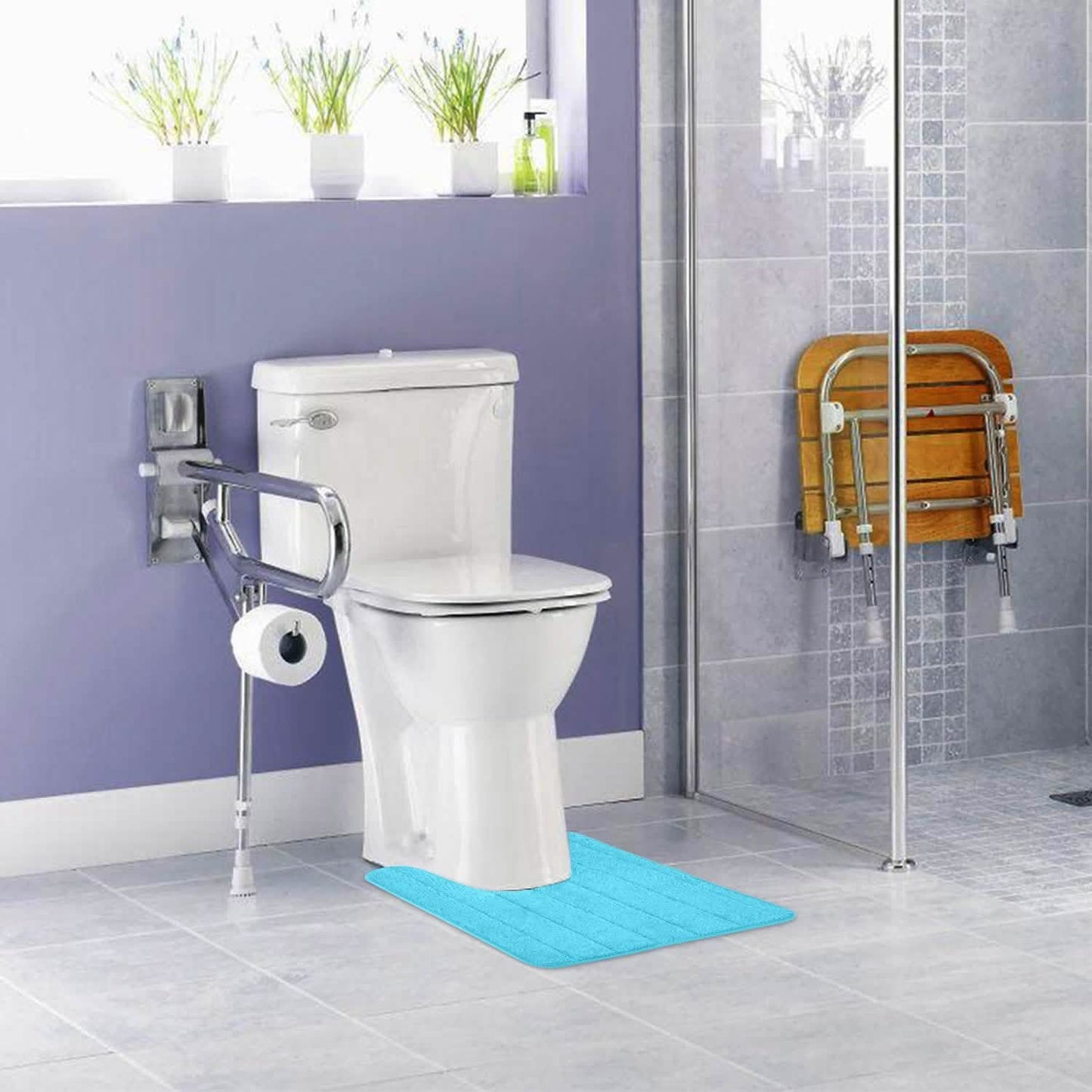 U-förmige, rutschfeste Toilettenmatte