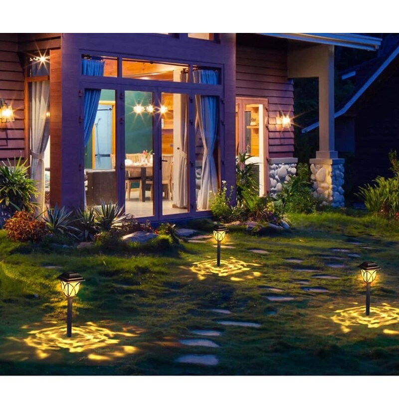 LED Solar Gartenleuchten – Dekorative Solarbetriebene Rasenlichter für Außenwege | Karnz