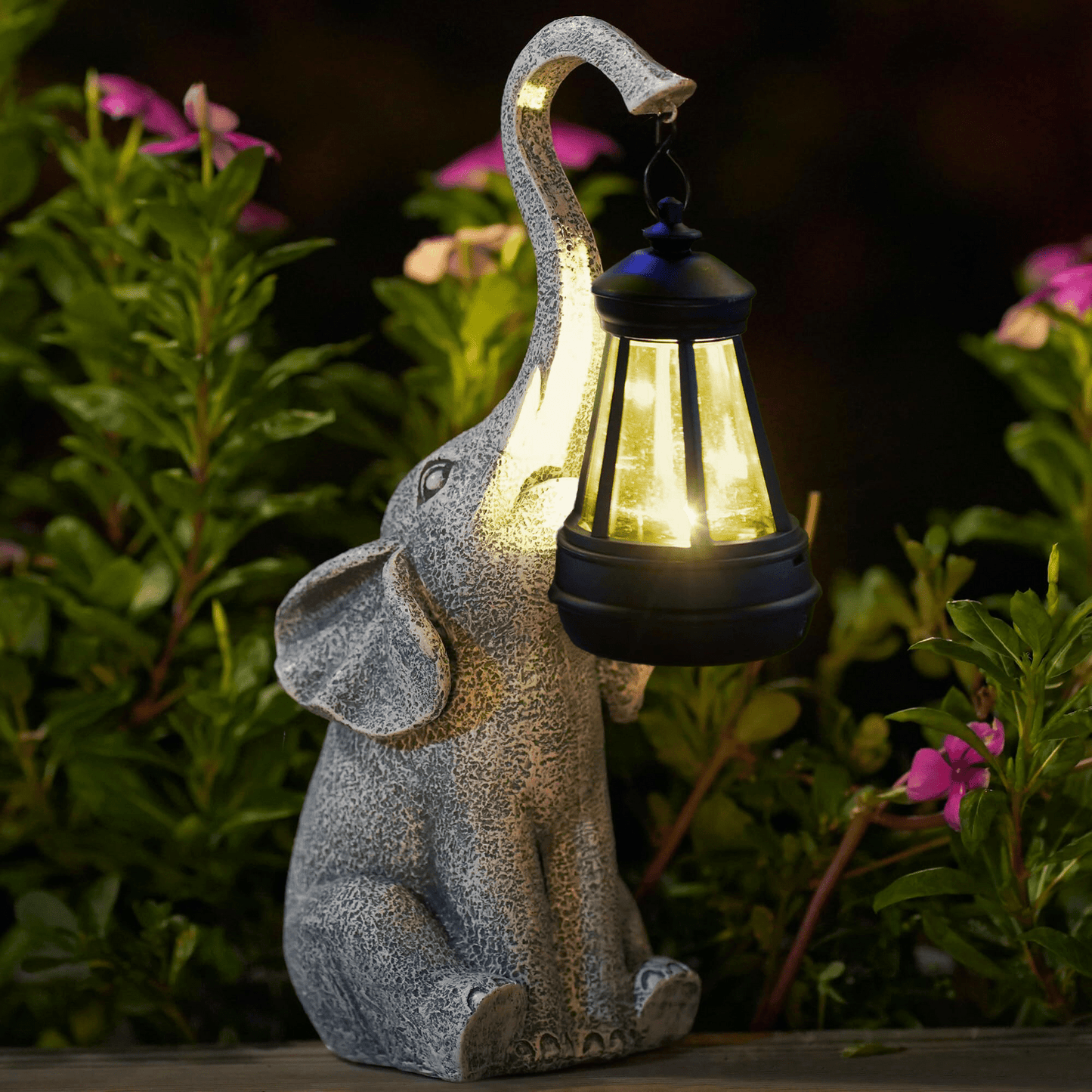 Atmosphärische Solarleuchte für den Garten - Elephant Glow | Karnz