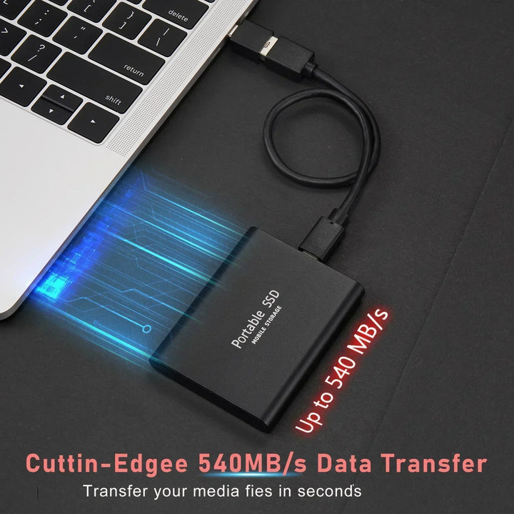Tragbare externe SSD | Schneller USB 3.1 Typ-C-Speicher | Bis zu 128 GB