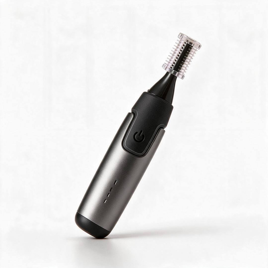 Karnz | Professional Ultradünner Präzisionstrimmer | Titan-Edelstahl-Klingen | Integriertes LED-Licht | Mikro-Oszillations-Technologie | Für Nase, Ohren & Konturen