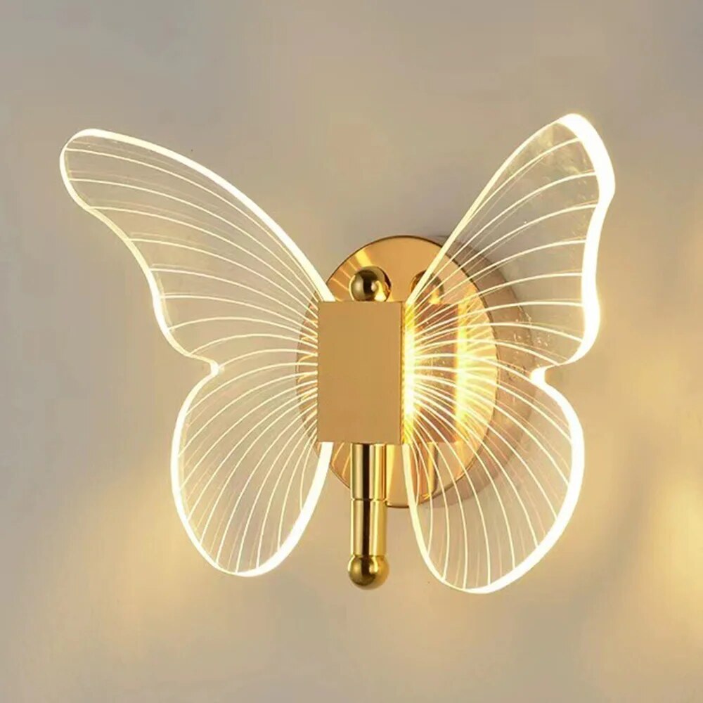 Moderne Schmetterling Wandleuchte – Elegante LED Wandbeleuchtung für Wohnzimmer oder Schlafzimmer | Karnz