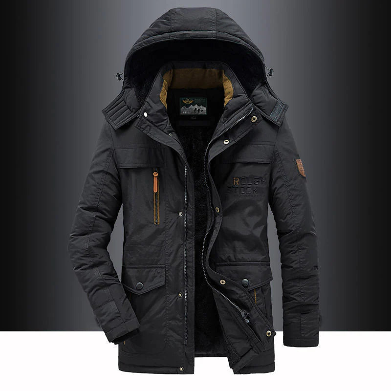 Lässige gepolsterte Parka-Jacke - Warme isolierte Winterjacke