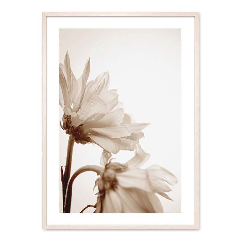 Bohemian Stil Blush Blumenzettel - Leinwand Wandkunst Druck