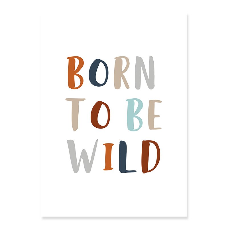 Boho Rainbow Neutral Nursery Motivational - Canvas Wandkunst Druck