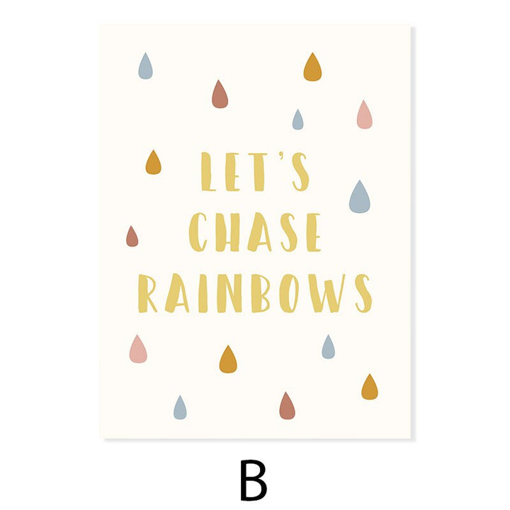 Let's Chase Rainbows Kids - Leinwand Wandkunst Druck
