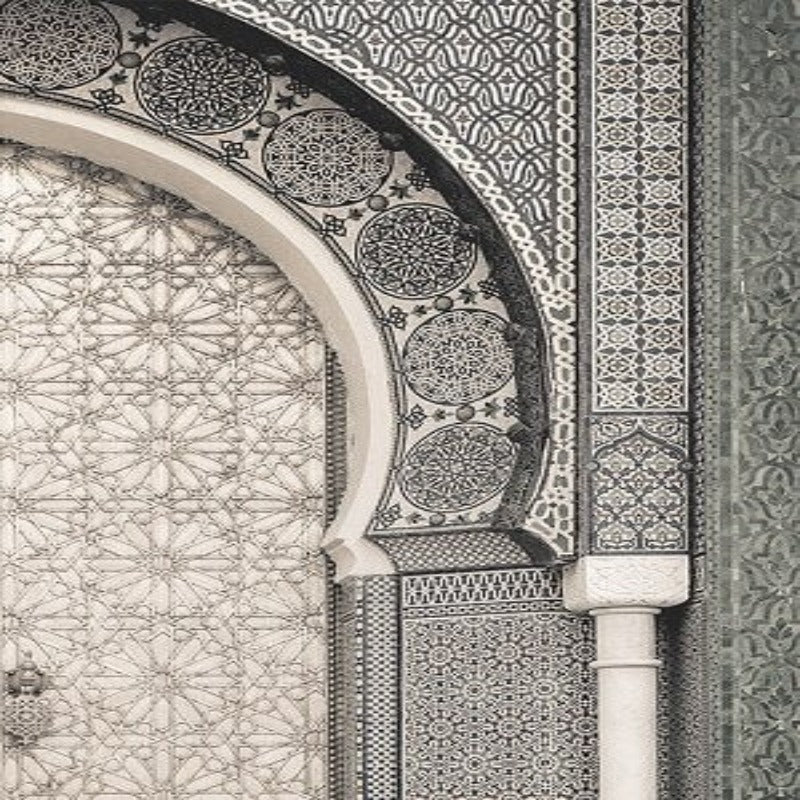 Moderne marokkanische Tür aus Marrakesch – Leinwandbild