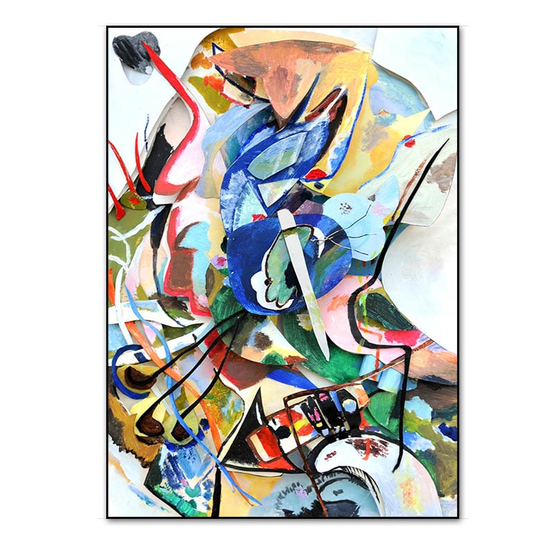 Vintage Wassily Kandinsky Berühmtes abstraktes Gemälde - Leinwanddruck