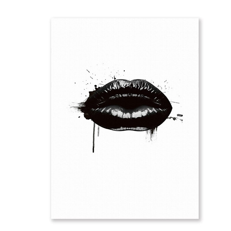 Abstrakte moderne Mode Makeup - Leinwand Wandkunstdruck