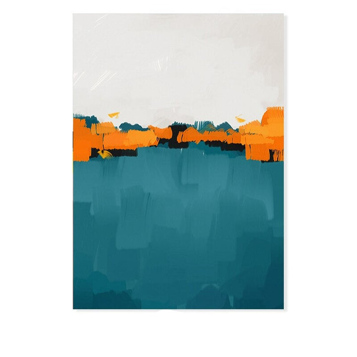 Abstract Multi Farben Pinselstrich - Leinwand Wandkunst Druck