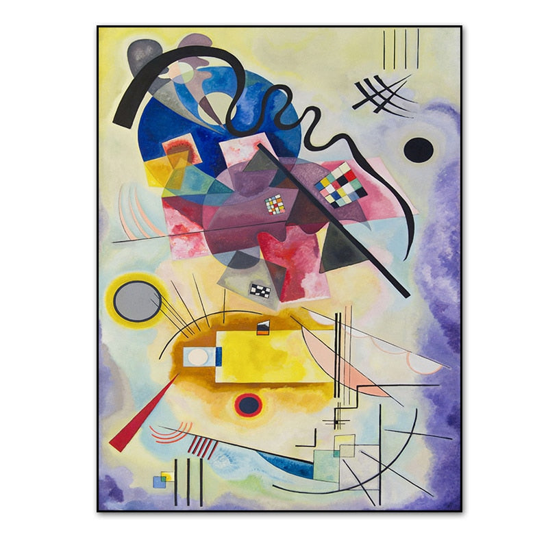 Vintage Wassily Kandinsky Berühmtes abstraktes Gemälde - Leinwanddruck