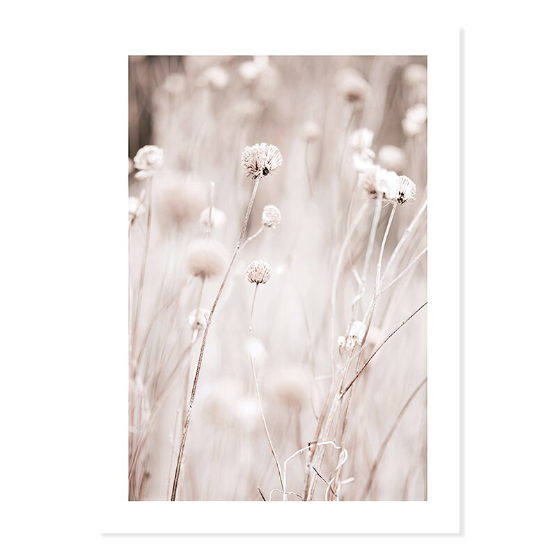 Abstract Pink Floral Silhouette Bei Dämmerung - Leinwand Wandkunst Druck