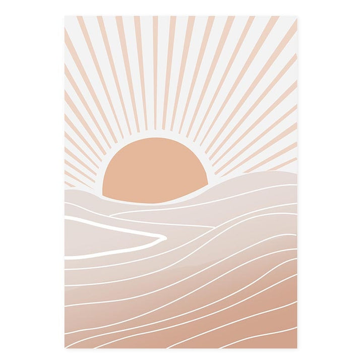 Modern Terracotta Boho Natur - Leinwand Wandkunst Druck