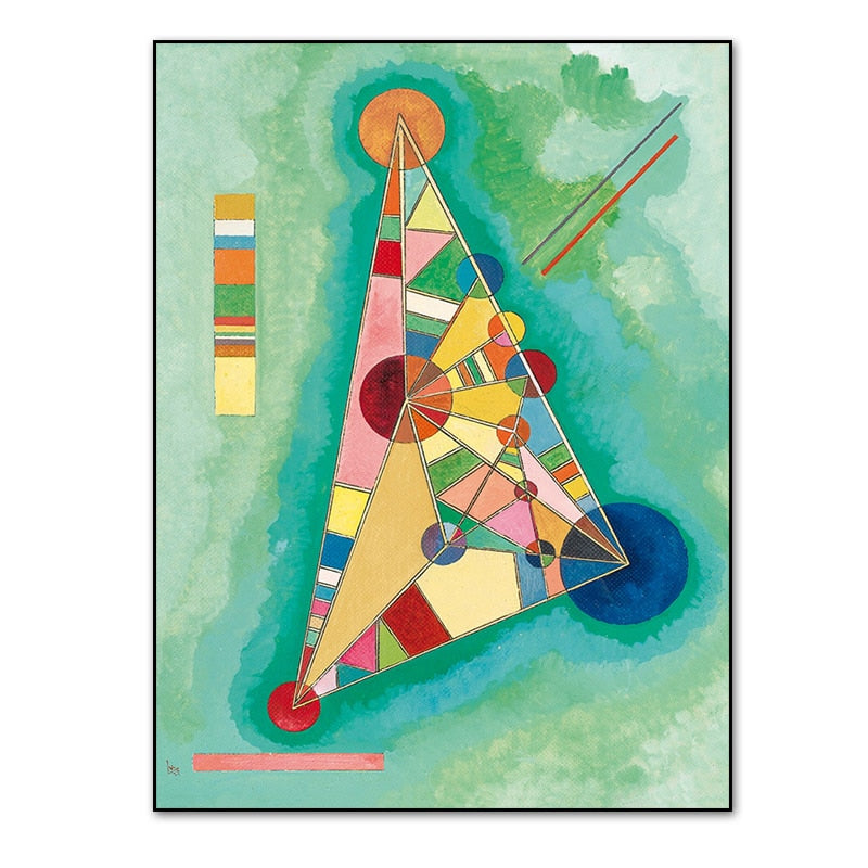 Vintage Wassily Kandinsky Berühmtes abstraktes Gemälde - Leinwanddruck