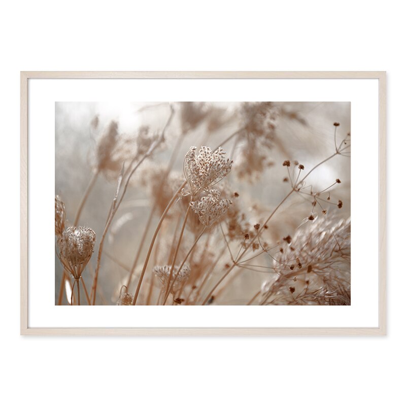 Bohemian Stil Blush Blumenzettel - Leinwand Wandkunst Druck