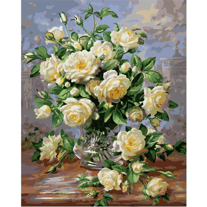 Vase of Roses - Van-Go Malen nach Zahlen Set | Karnz
