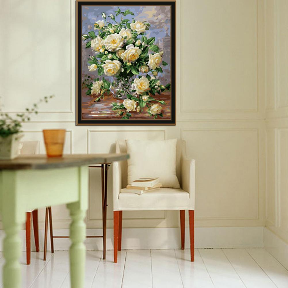 Vase of Roses - Van-Go Malen nach Zahlen Set | Karnz