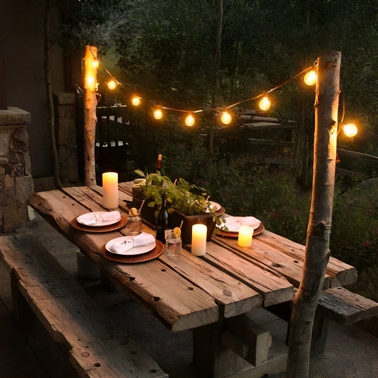 FairyFlicker Lichterketten – Luxuriöse Terrassenbeleuchtung mit wasserdichtem Schutz