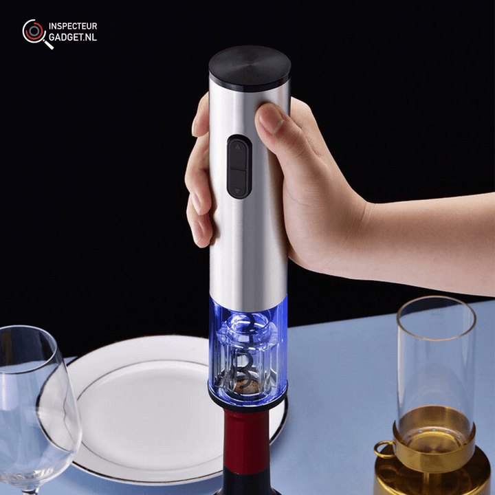 Vinolux 4-in-1 Elektrisches Weinöffner-Set – Korkenzieher, Folienschneider, Belüfter & Vakuumverschluss