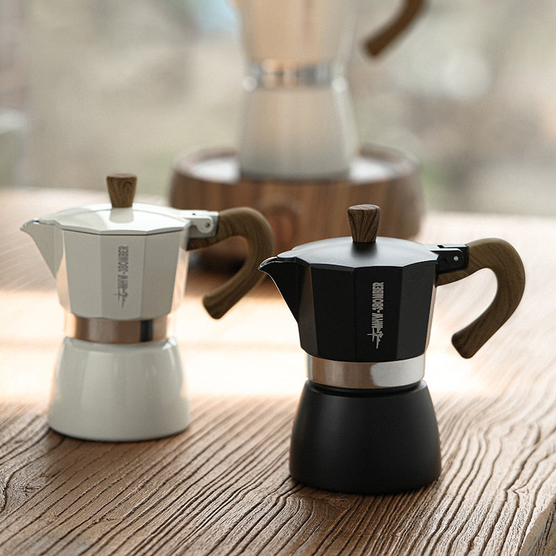 Vintage Holzgriff Espresso Maker Moka Pot Brühtools | Karnz