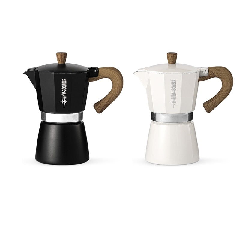 Vintage Holzgriff Espresso Maker Moka Pot Brühtools | Karnz