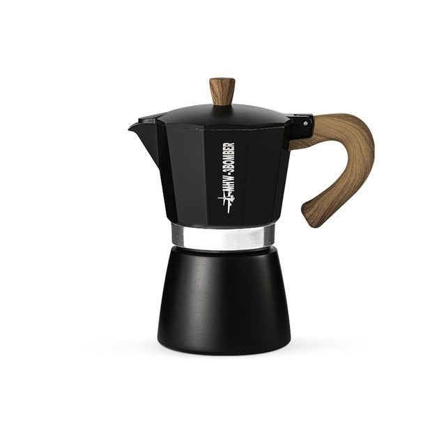 Vintage Holzgriff Espresso Maker Moka Pot Brühtools | Karnz