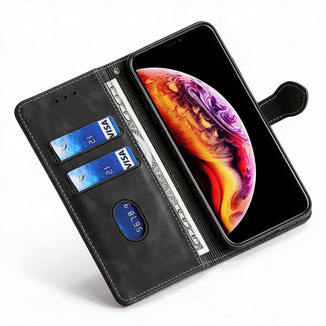 Karnz | Wallet Magnetische Flip-Lederhülle für iPhone