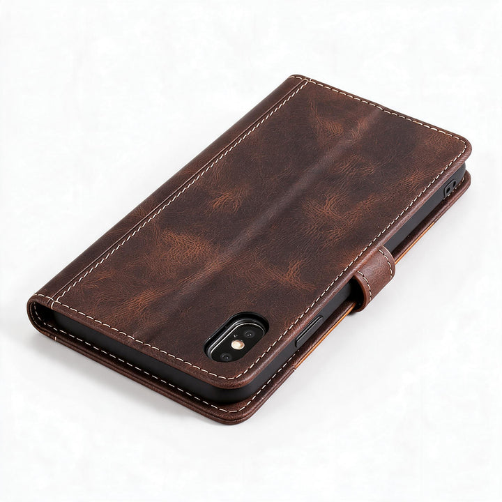 Karnz | Wallet Magnetische Flip-Lederhülle für iPhone