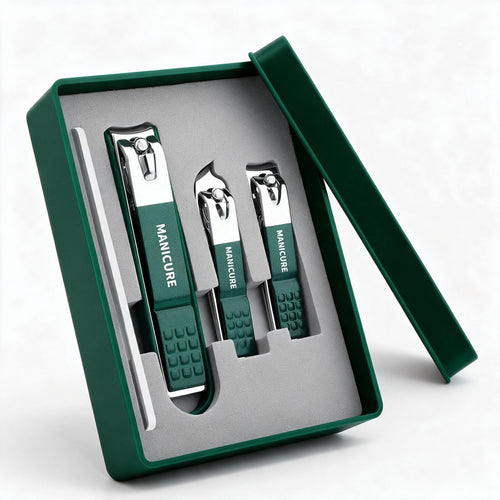 Vivolux Profi-Nagelknipser-Set, 4-teilig (3 Nagelknipser + Nagelfeile)
