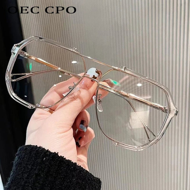 VOGUEVIEW SHADES – Übergroße quadratische Sonnenbrille mit UV400- und photochromen Gläsern