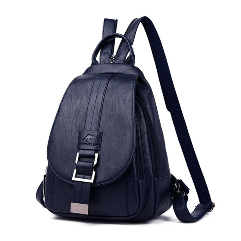 Premium Wasserabweisender Leder Rucksack für Frauen | Karnz