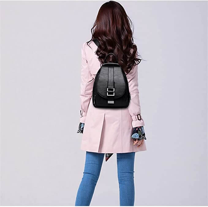 Premium Wasserabweisender Leder Rucksack für Frauen | Karnz