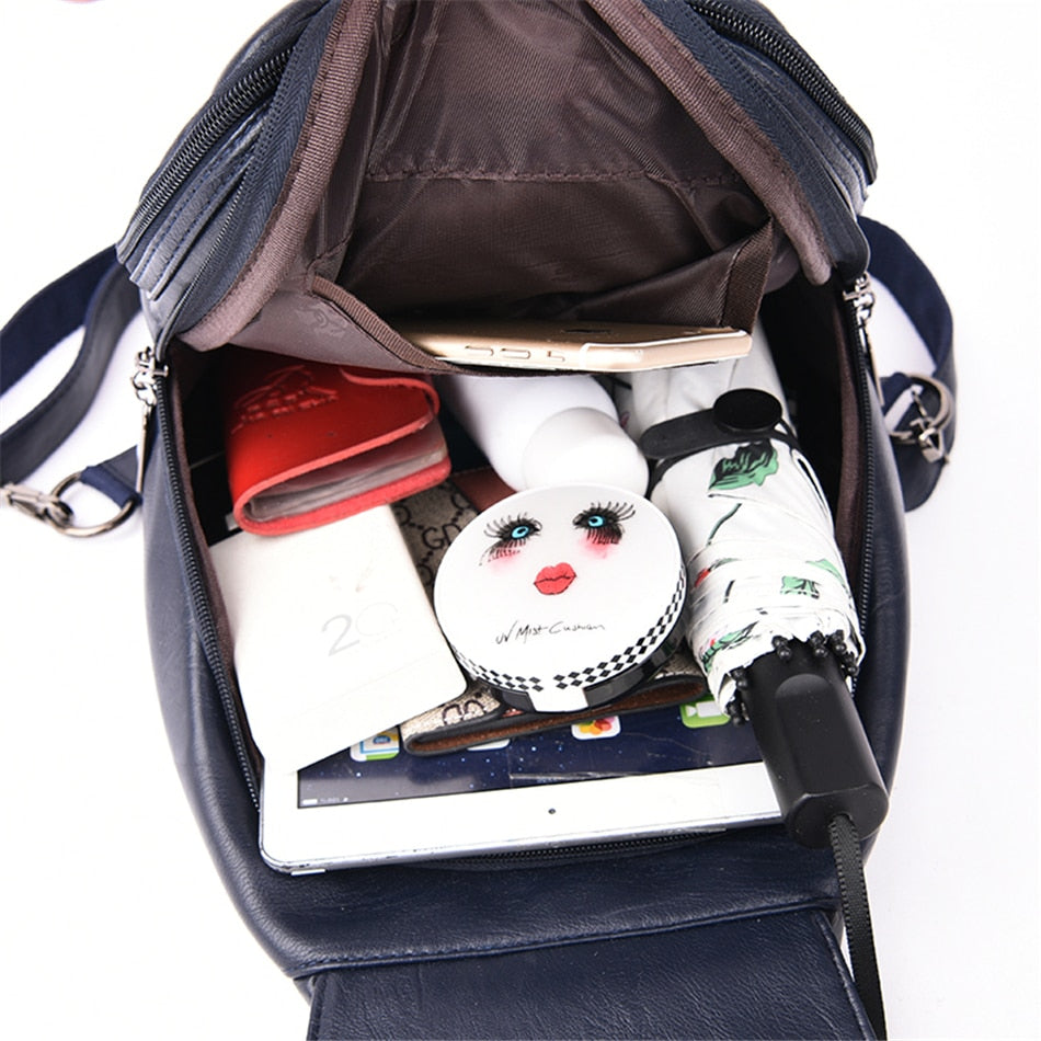 Premium Wasserabweisender Leder Rucksack für Frauen | Karnz