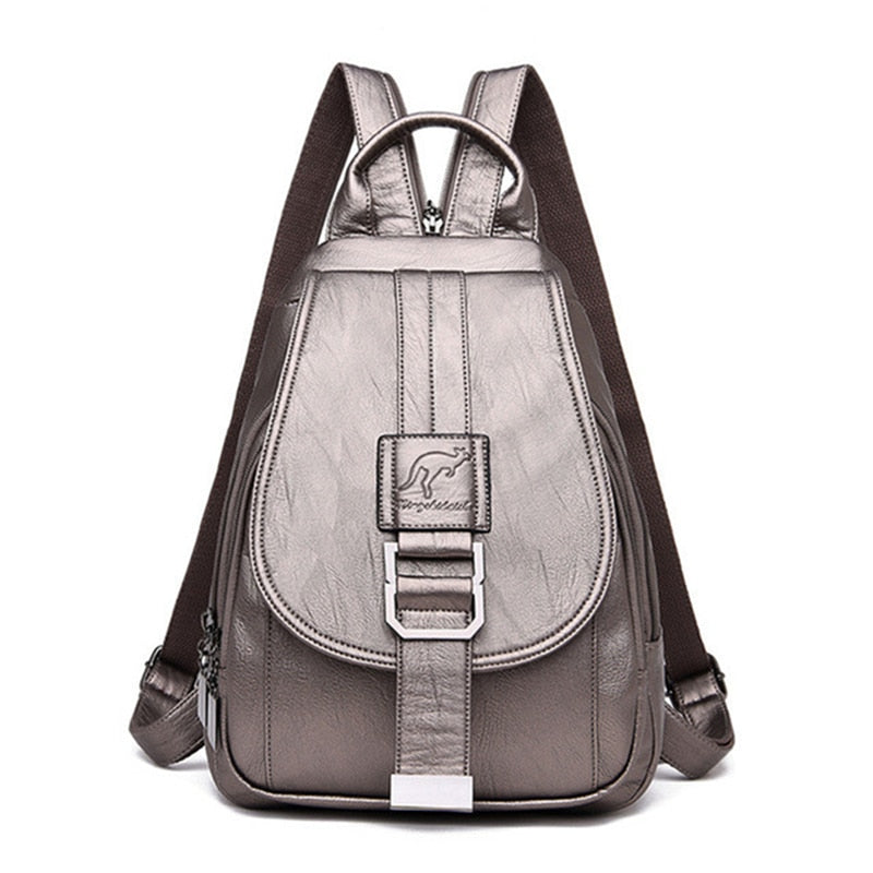 Premium Wasserabweisender Leder Rucksack für Frauen | Karnz