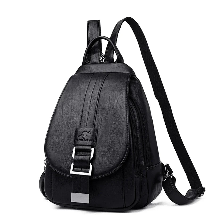 Premium Wasserabweisender Leder Rucksack für Frauen | Karnz