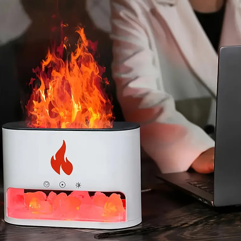 Vulkan Luftbefeuchter & Aroma Diffuser 240 ml mit Kristallsalz | Karnz