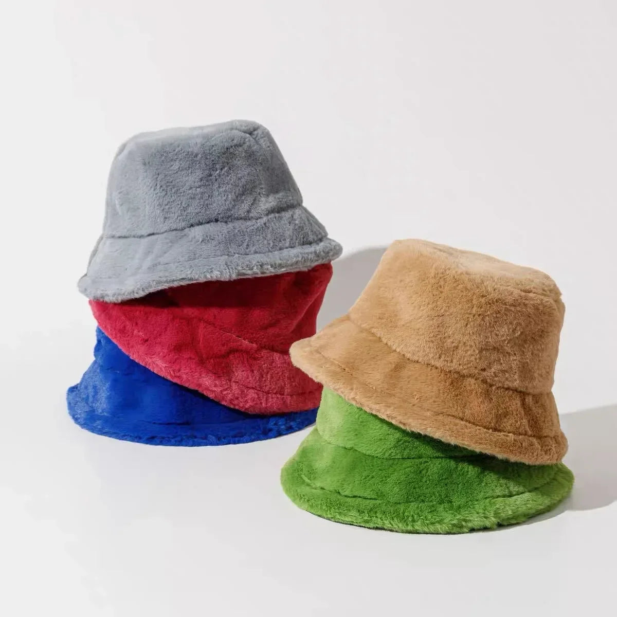 Herbst-Bucket-Hat für Damen aus Kunstkaninchenfell – Lorna