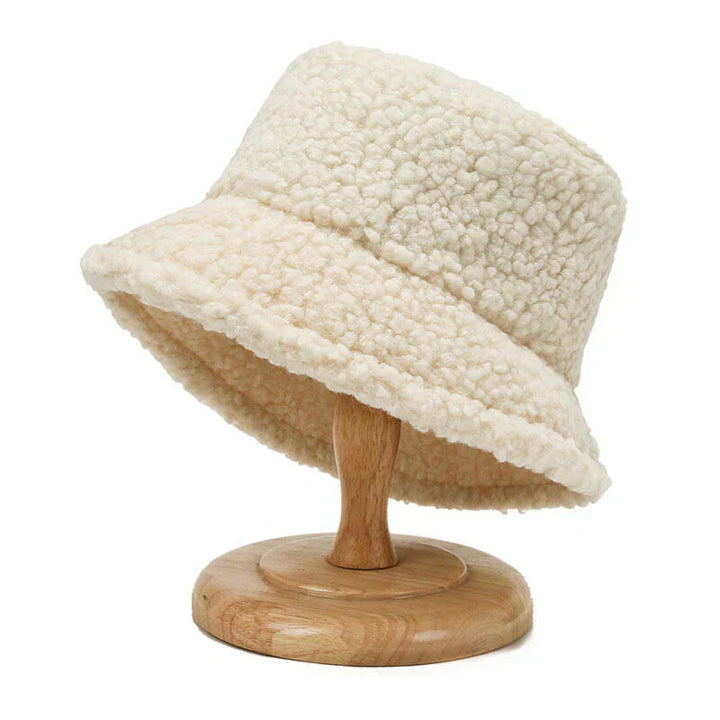 Livia Damen-Teddy-Bucket-Hat aus warmer Lammwolle