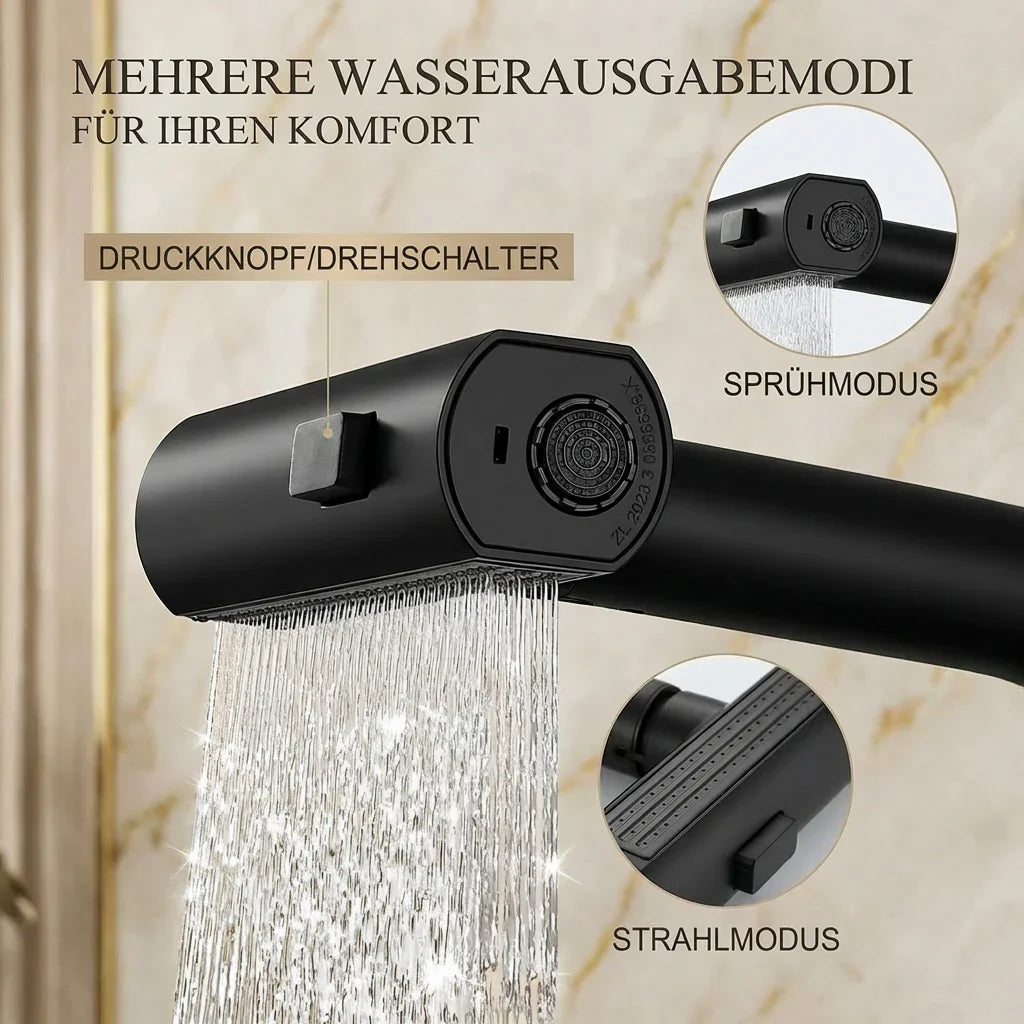 Ausziehbare Küchenarmatur mit LED & 5 Strahlmodi | Karnz