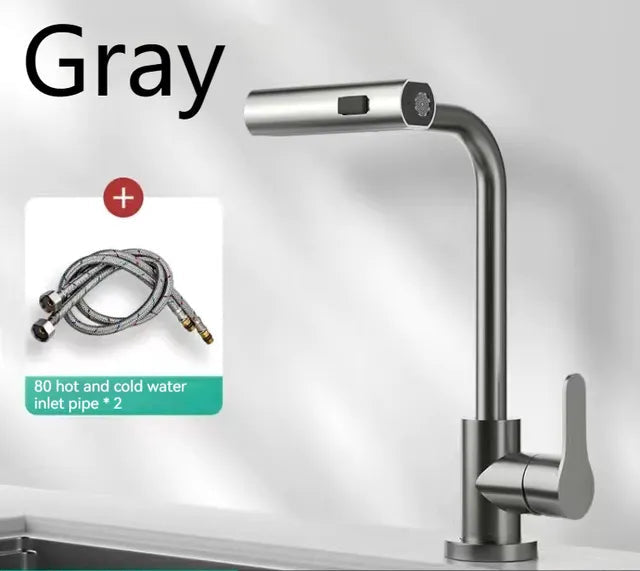 Wasserfall Küchenarmaturen Pull Out Regen Spray Badezimmer Waschbecken Wasserhahn | Karnz