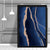 Abstrakter Kunstdruck in Marineblau und Gold Nr. 1
