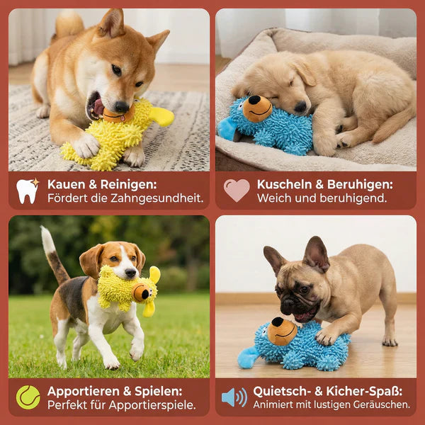 Plüsch-Hundespielzeug mit Quietscher Karnz