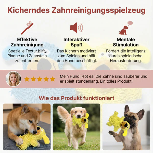 Plüsch-Hundespielzeug mit Quietscher Karnz