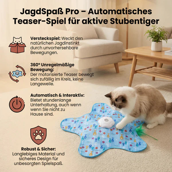 Elektrisches Verstecken und Suchen Katzenspielzeug mit Feder & Sensor Karnz