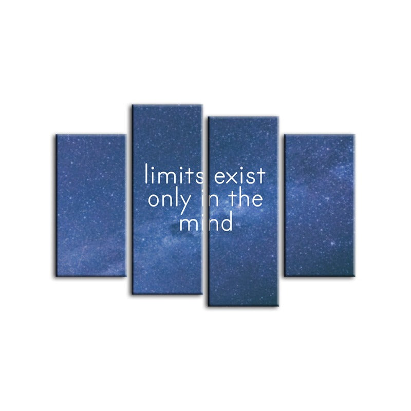 4-teilige Galaxy Motivation - Leinwand Wandkunst Malerei