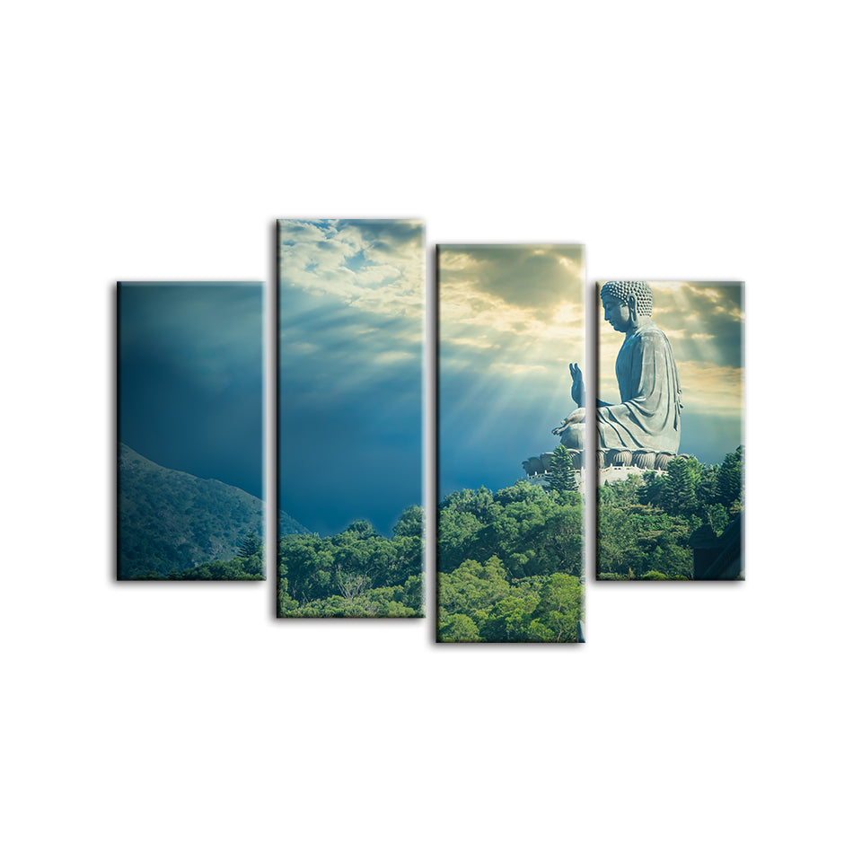 Secret Sky 4-teiliges Leinwandbild