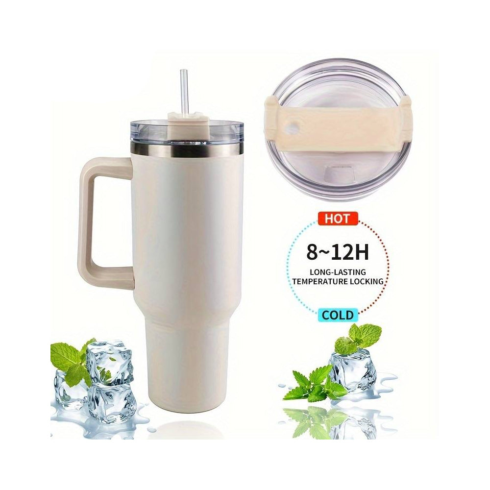 Tumbler Thermobecher 1200 ml mit Griff, Deckel und Strohhalm | Karnz